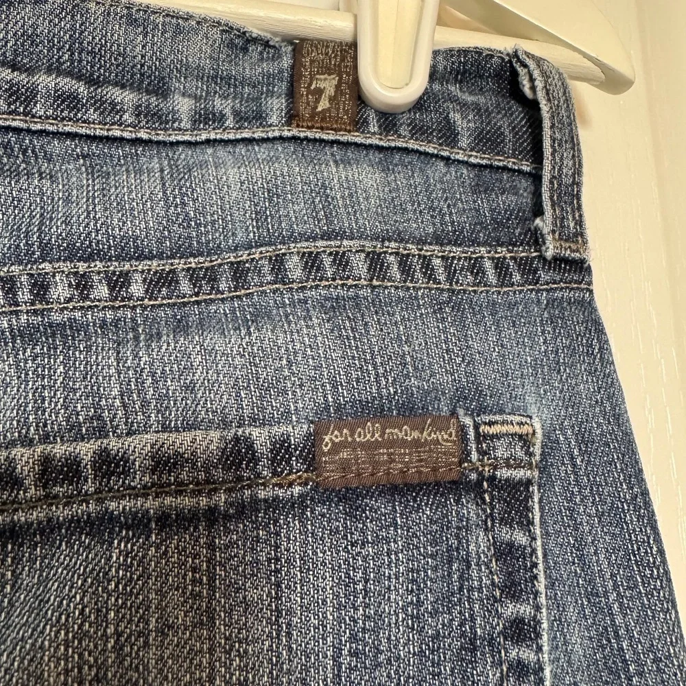 7 For all mankind women's jeans 29 mid rise straight leg Edie dark wash denim - Picture 6 of 10